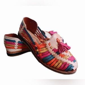 Mexican leather huarache 
Colorful Women's Sandals